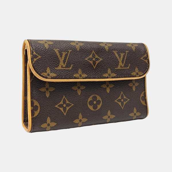 FLORENTINE Monogram Coated Canvas Brown