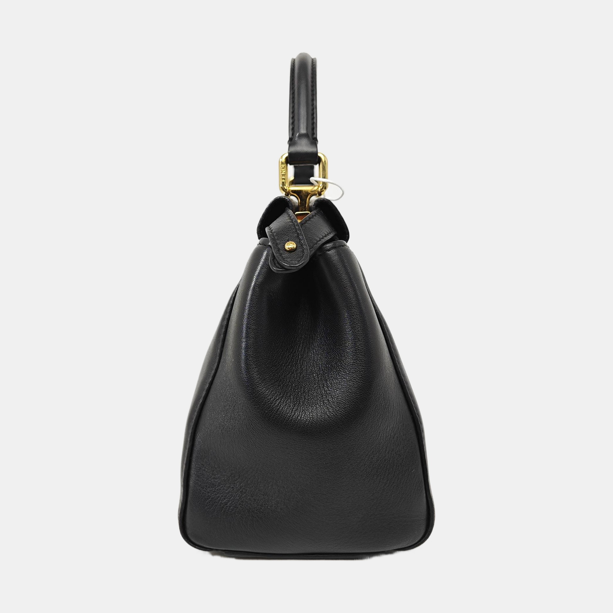 Peekaboo Mini Lambskin Black