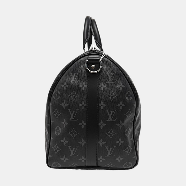 KEEPALL 45 Monogram Coated Canvas Black