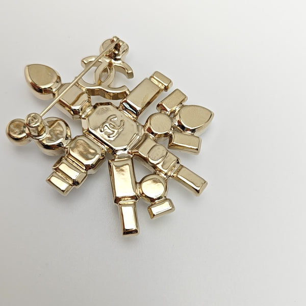 Metal Gold Brooch