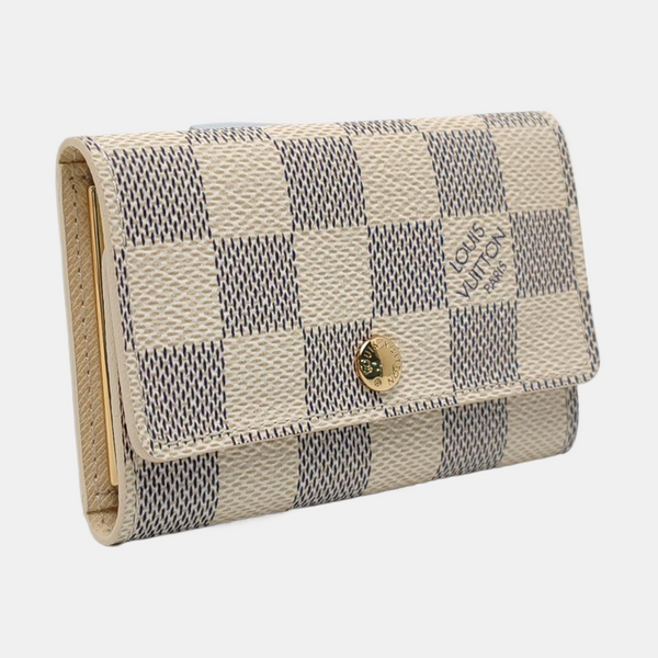 Damier Azur Coated Canvas Key Pouch White