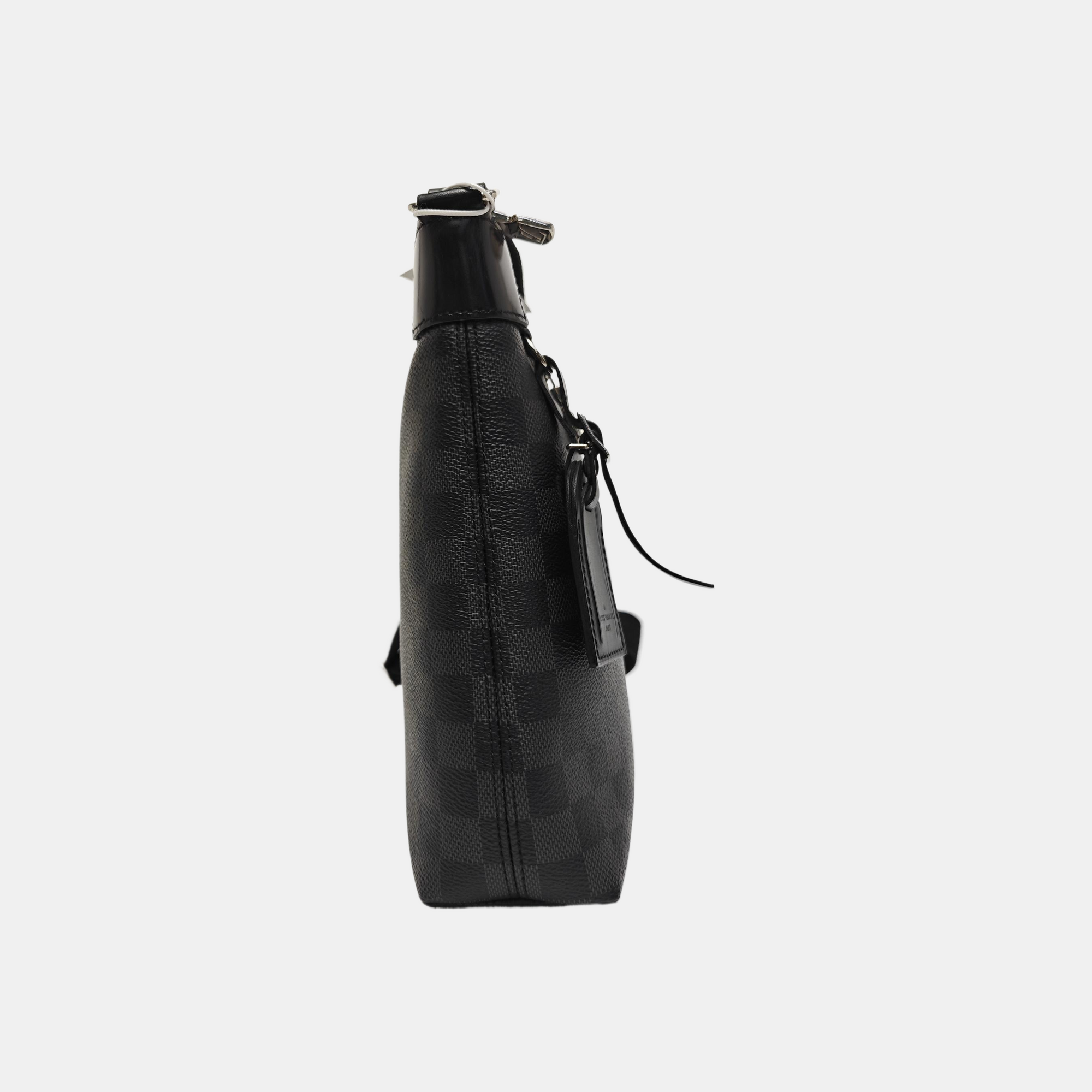 MICK Damier Graphite Coated Canvas Gray