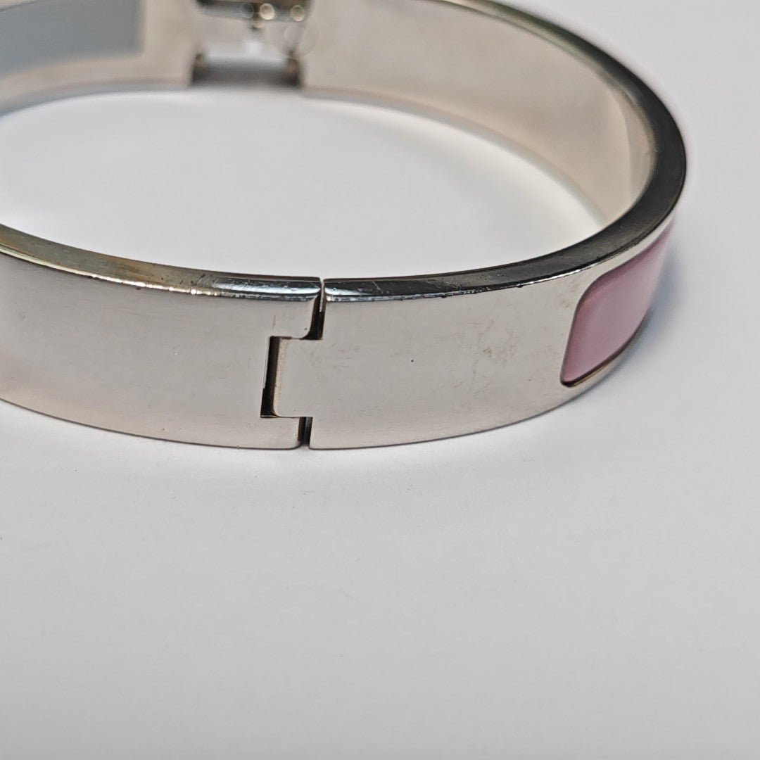 Clic H Metal Silver Bangle