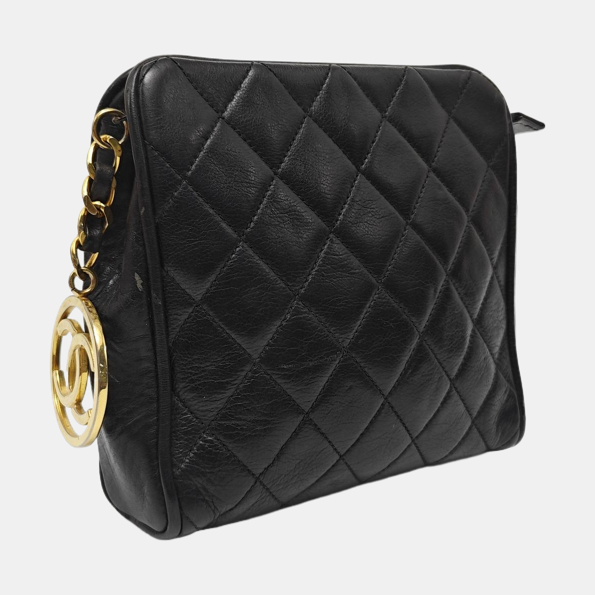 Quilted Calfskin Clutch Black