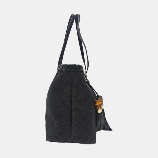Monogram Canvas Tote Bag Black