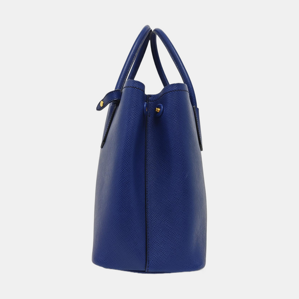 Double Medium Saffiano Calfskin Blue