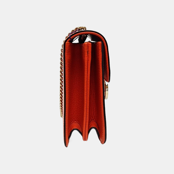 Interlocking G Small Calfskin Orange
