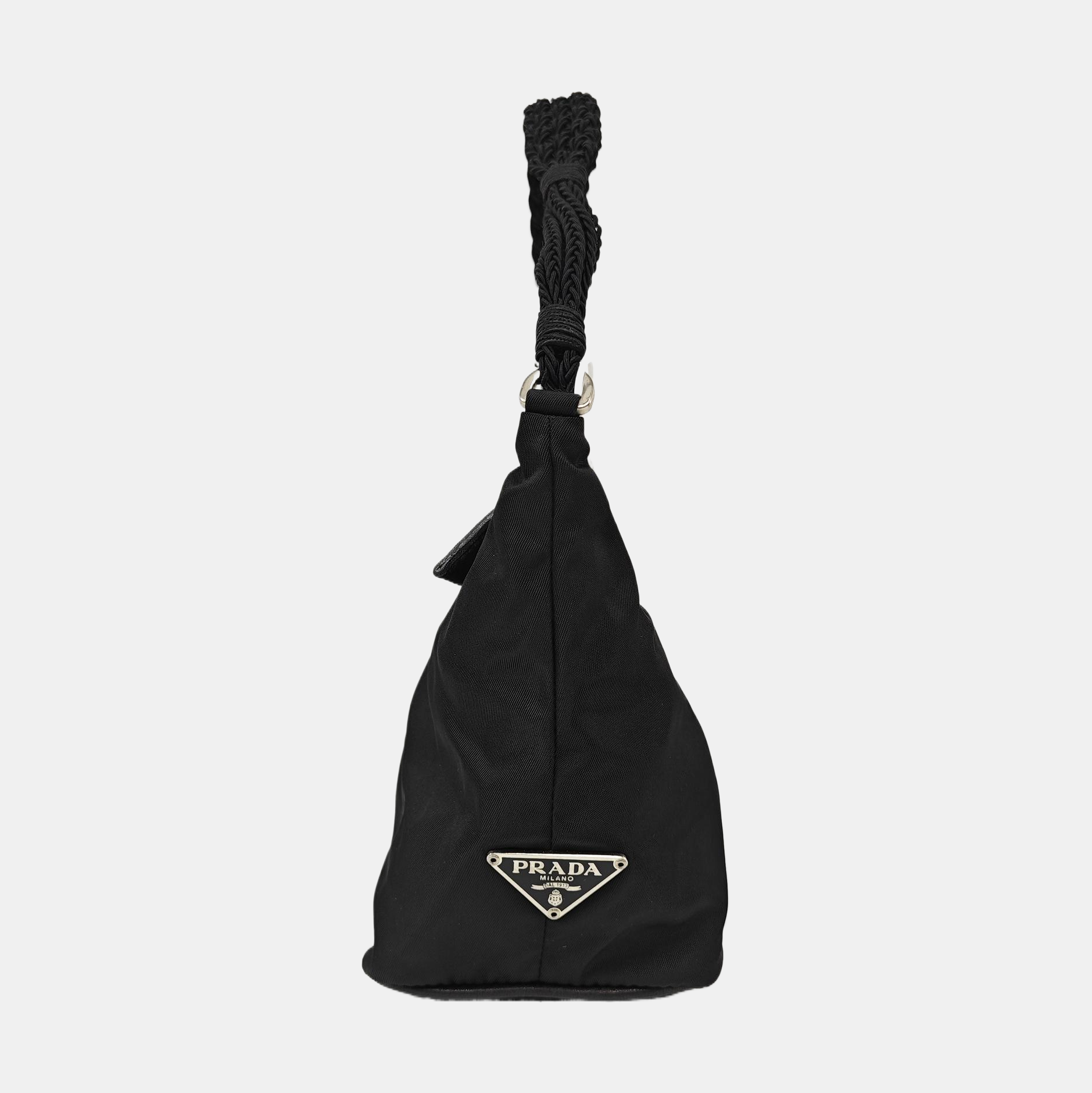 Nylon Top Handle Bag Black