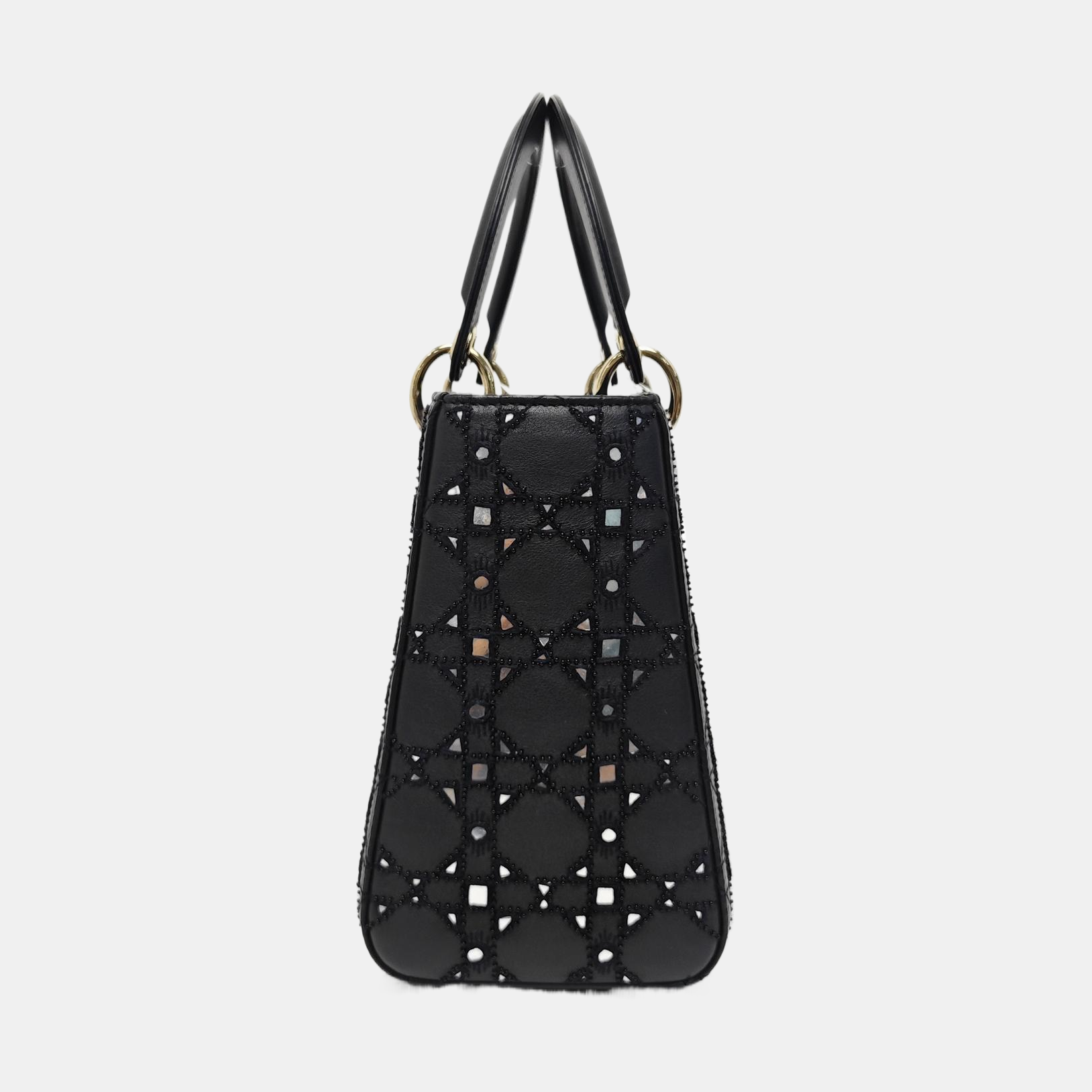 Lady Dior Medium Cannage Lambskin Black