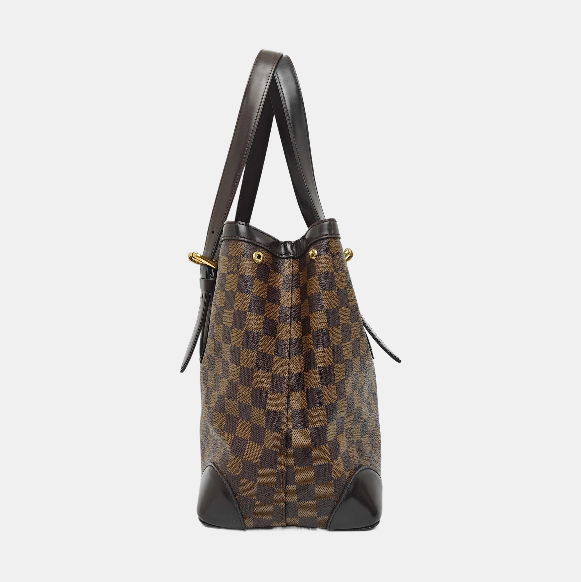 HAMPSTEAD MM Damier Ebene Coated Canvas Brown