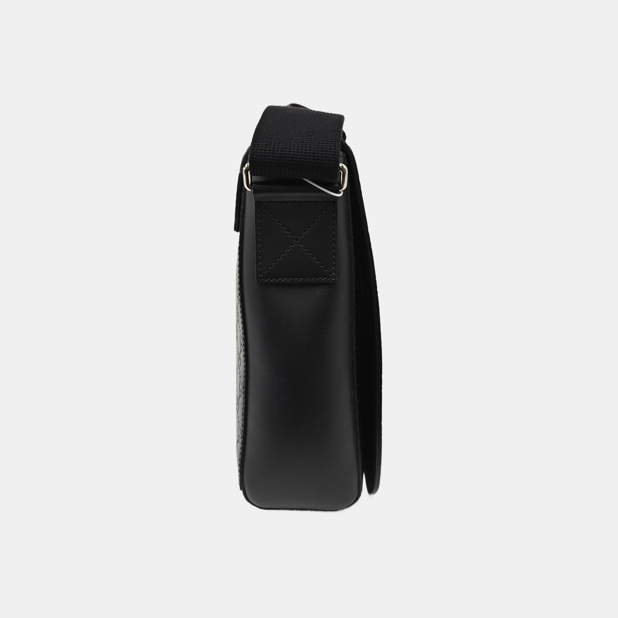 Monogram Calfskin Crossbody Bag Black