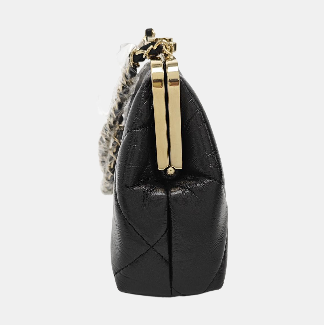 Quilted Calfskin Shoulder Bag Black
