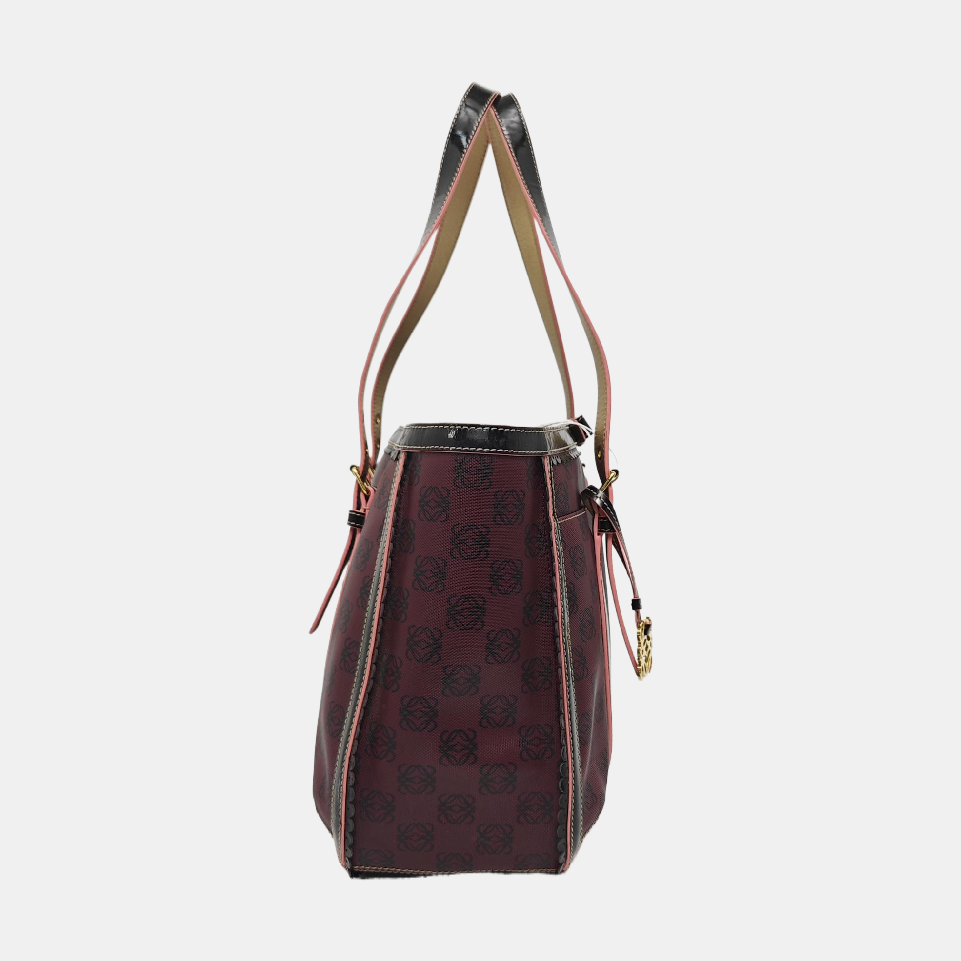 Coated Canvas Tote Bag Red