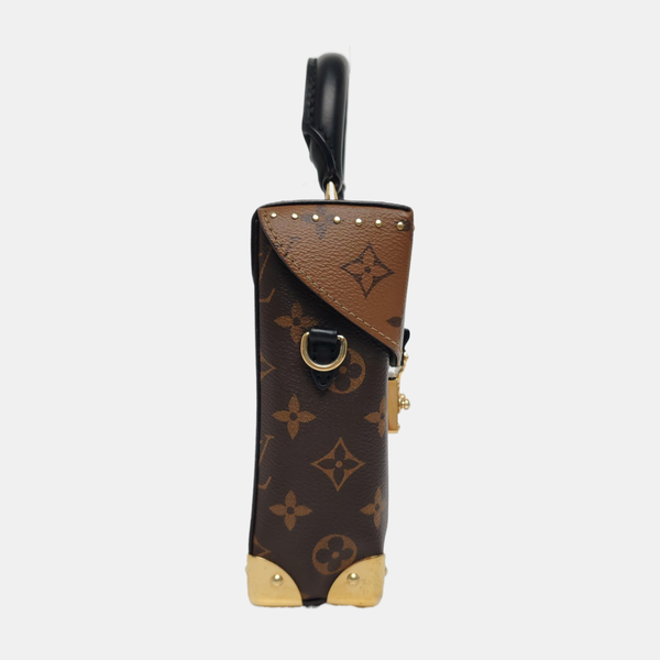 CAMERA BOX Monogram Coated Canvas Brown