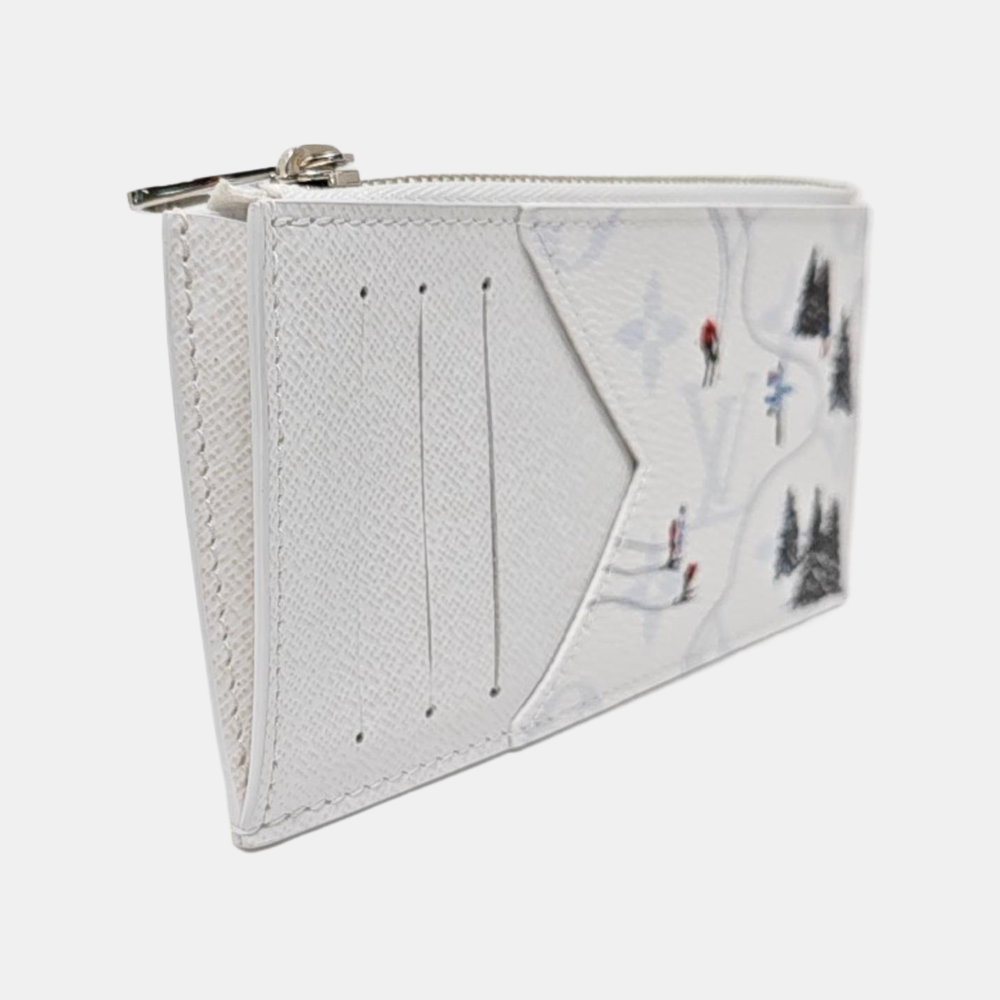 Coated Canvas Card Holder White