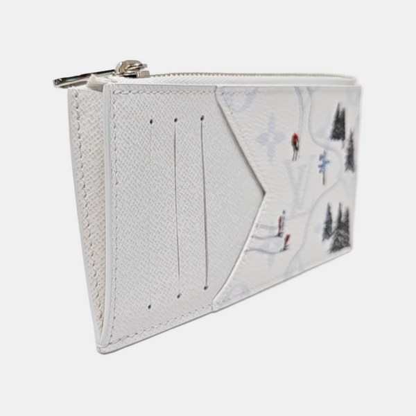Coated Canvas Card Holder White