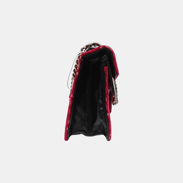 Dionysus Small Monogram Velvet Red
