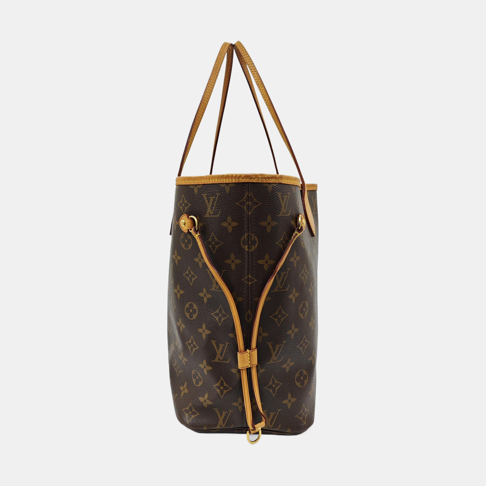 NEVERFULL MM Monogram Coated Canvas Brown