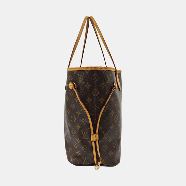 NEVERFULL MM Monogram Coated Canvas Brown