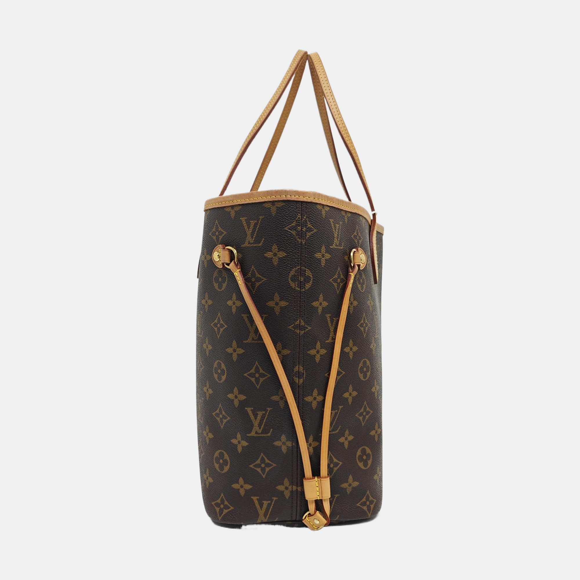 NEVERFULL MM Monogram Coated Canvas Brown