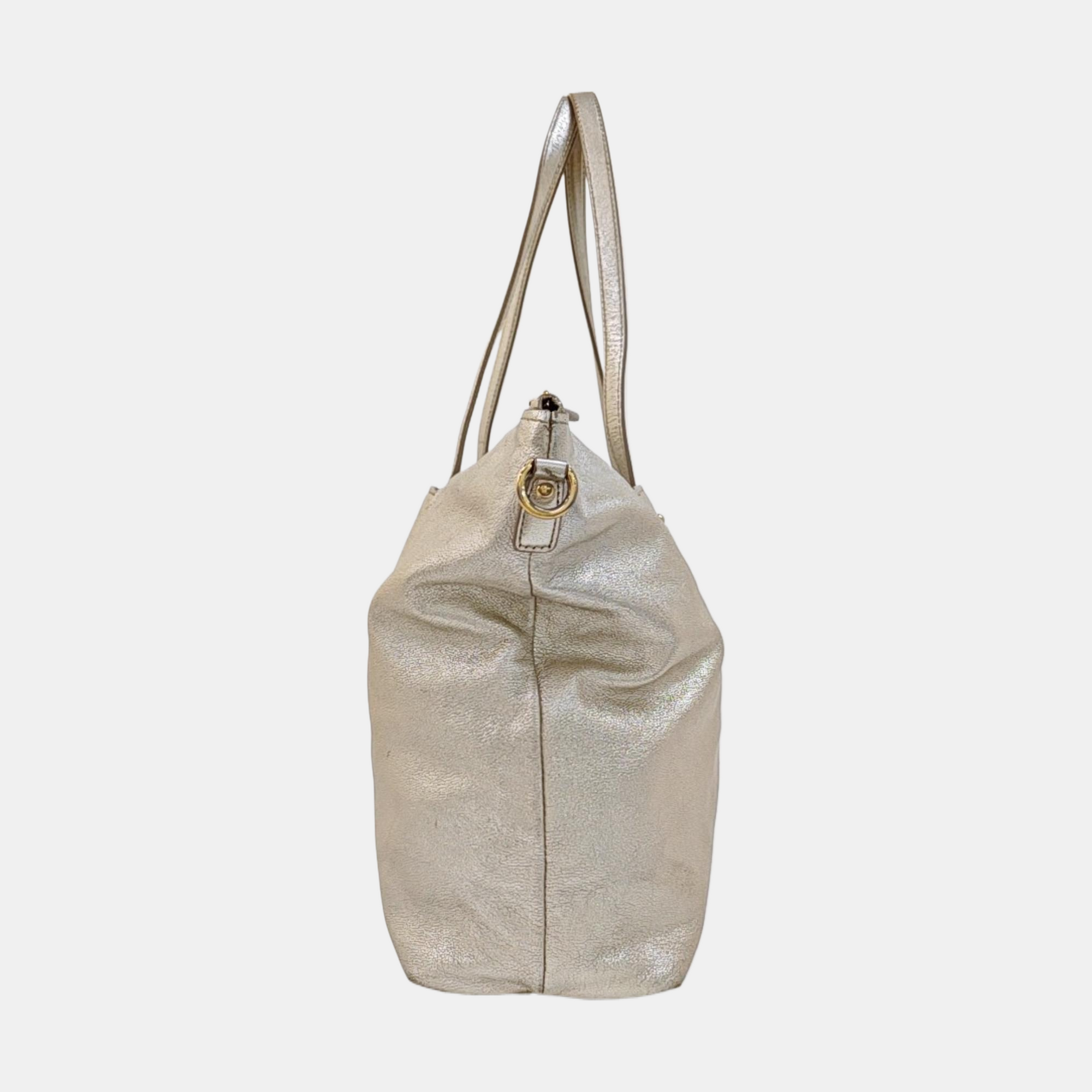 Calfskin Shoulder Bag Beige