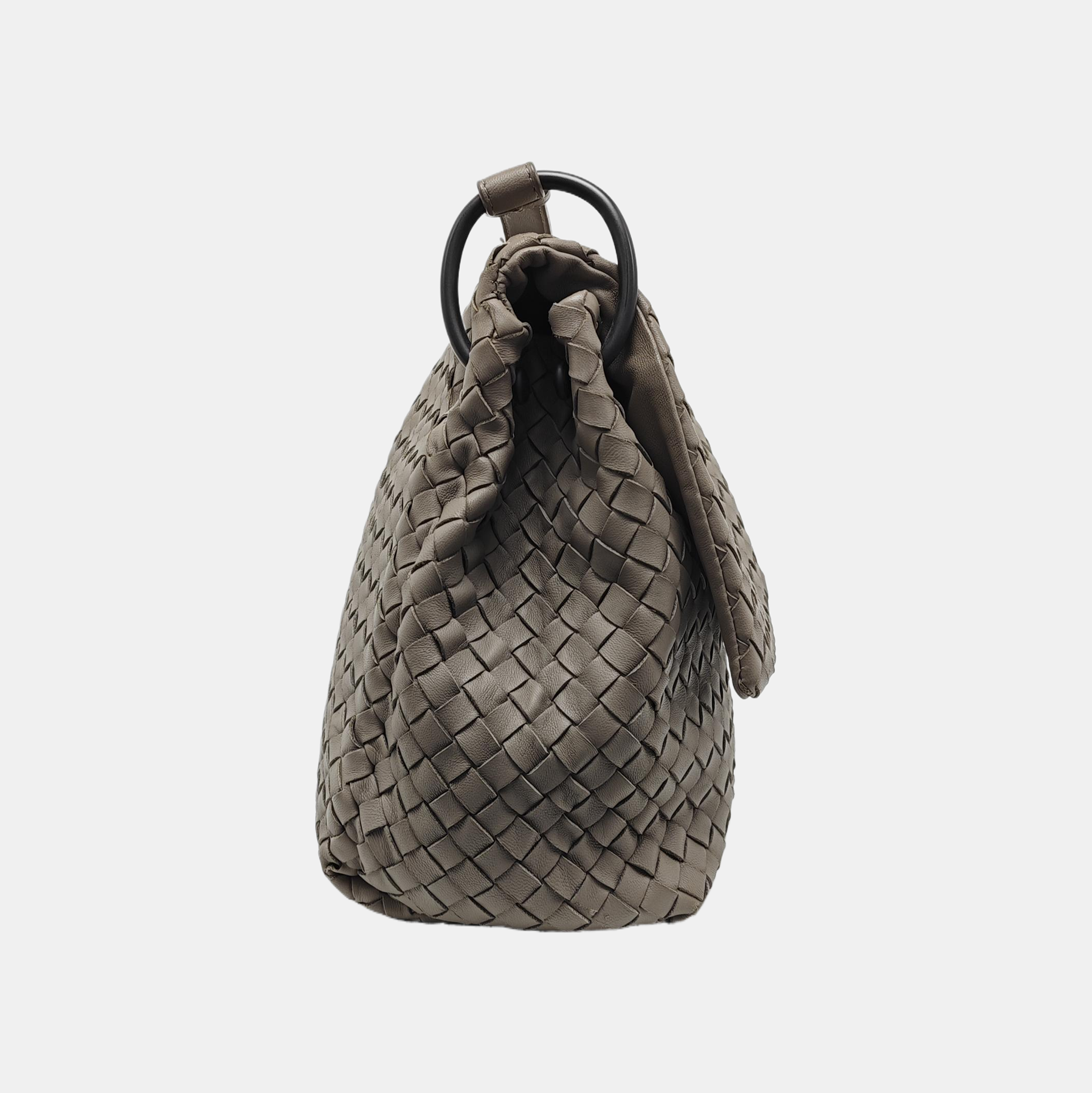 Calfskin Shoulder Bag Gray