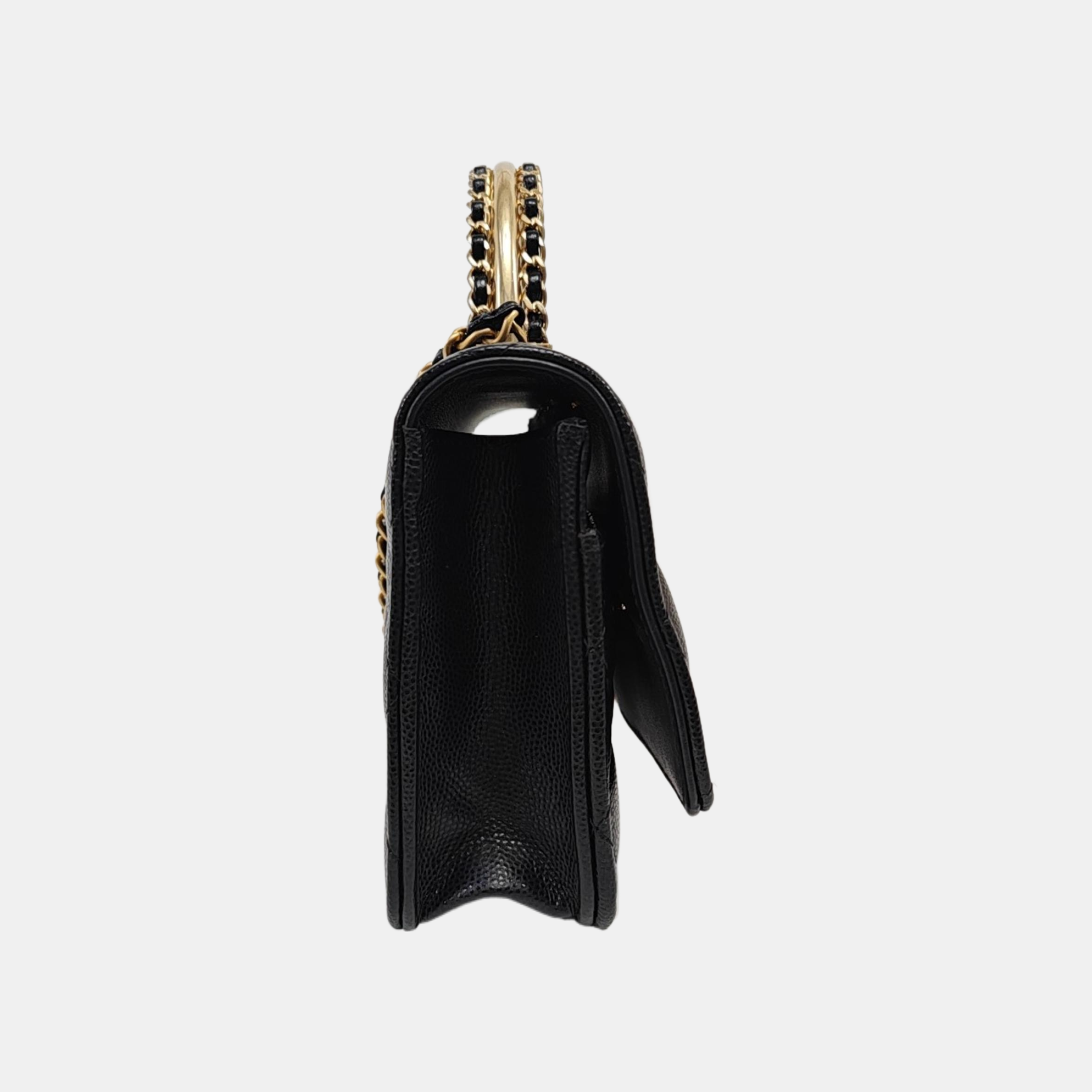 WOC Quilted Grained Calfskin Black