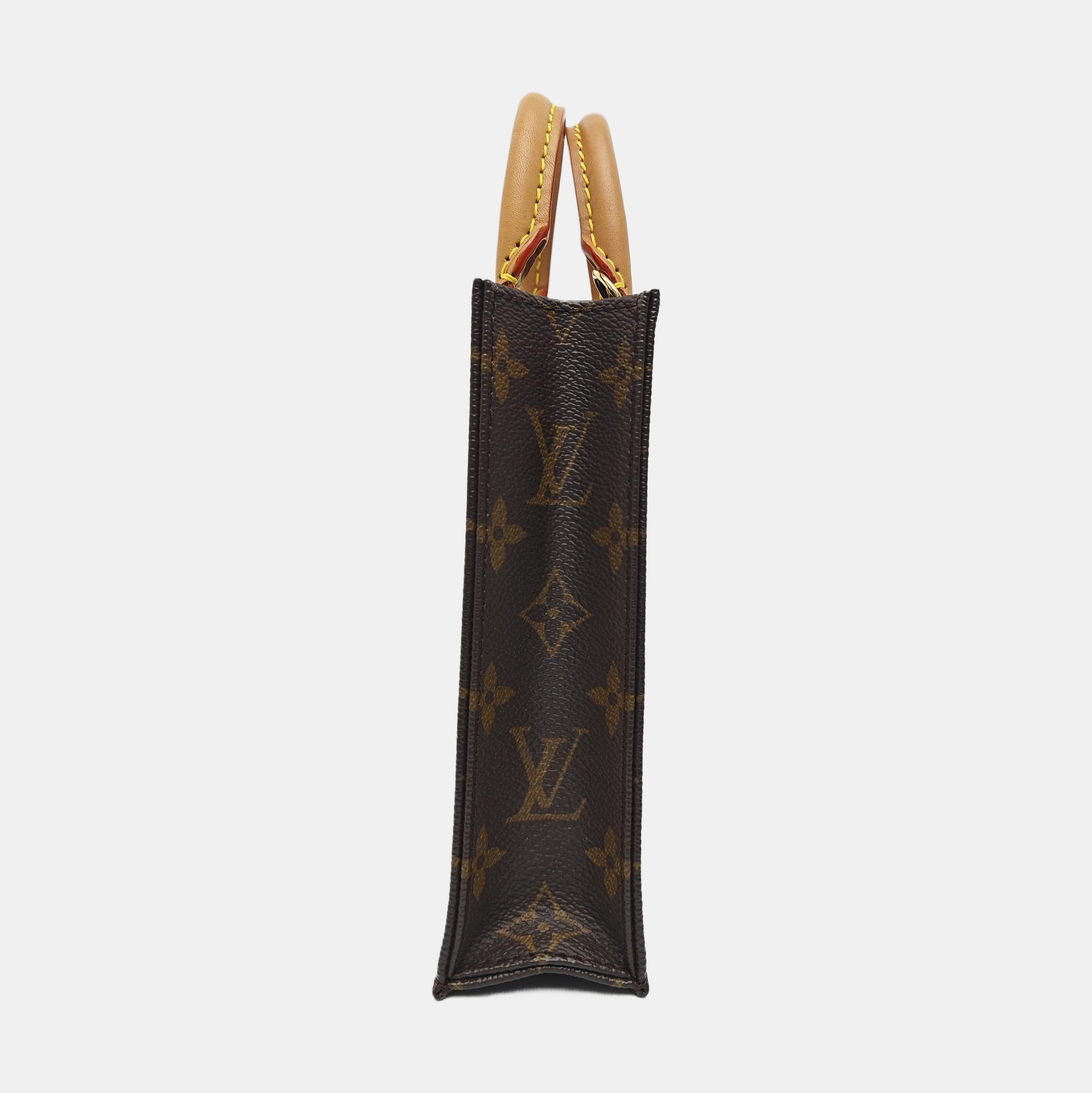 SAC PLAT Mini Monogram Coated Canvas Brown