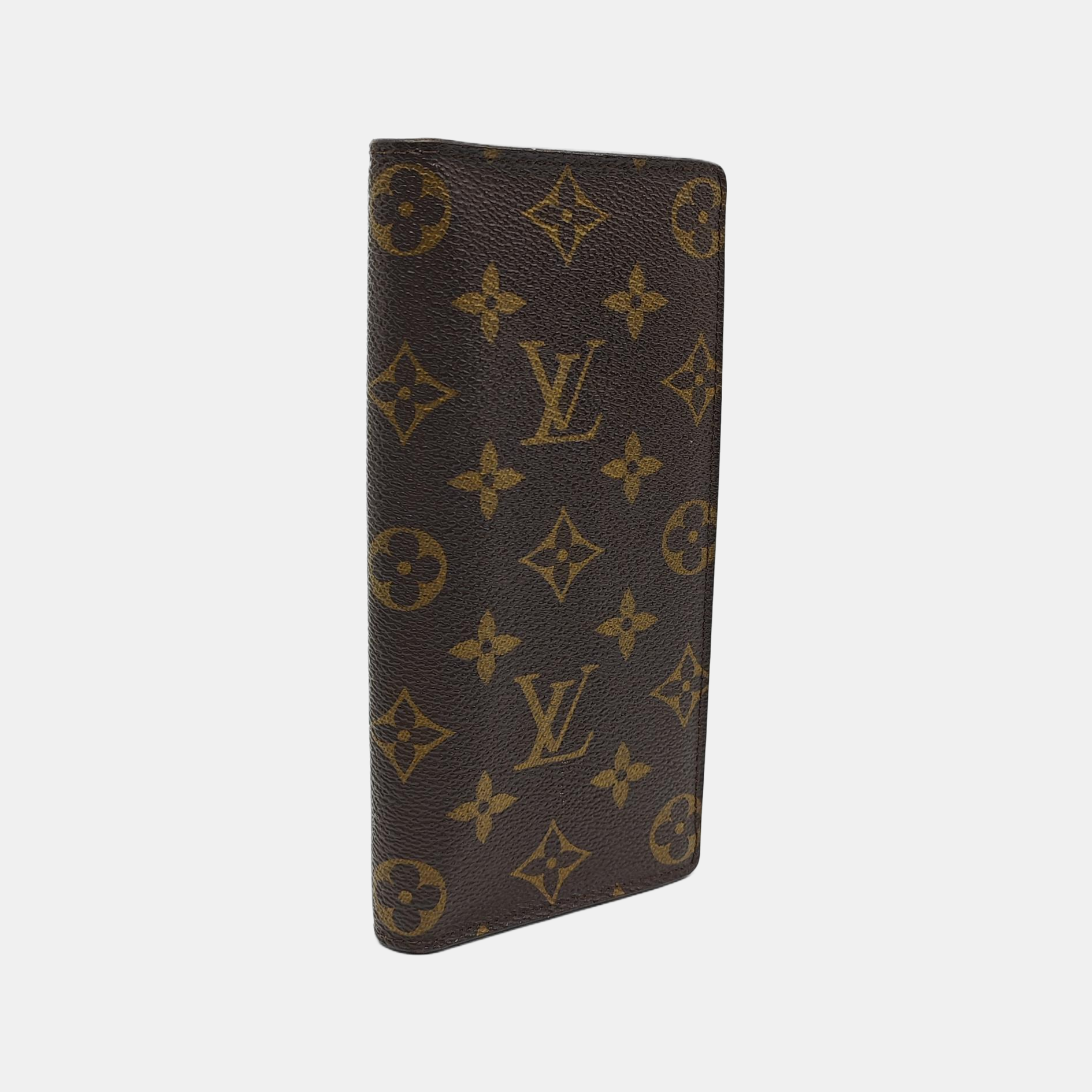 BRAZZA Monogram Coated Canvas Brown Wallet