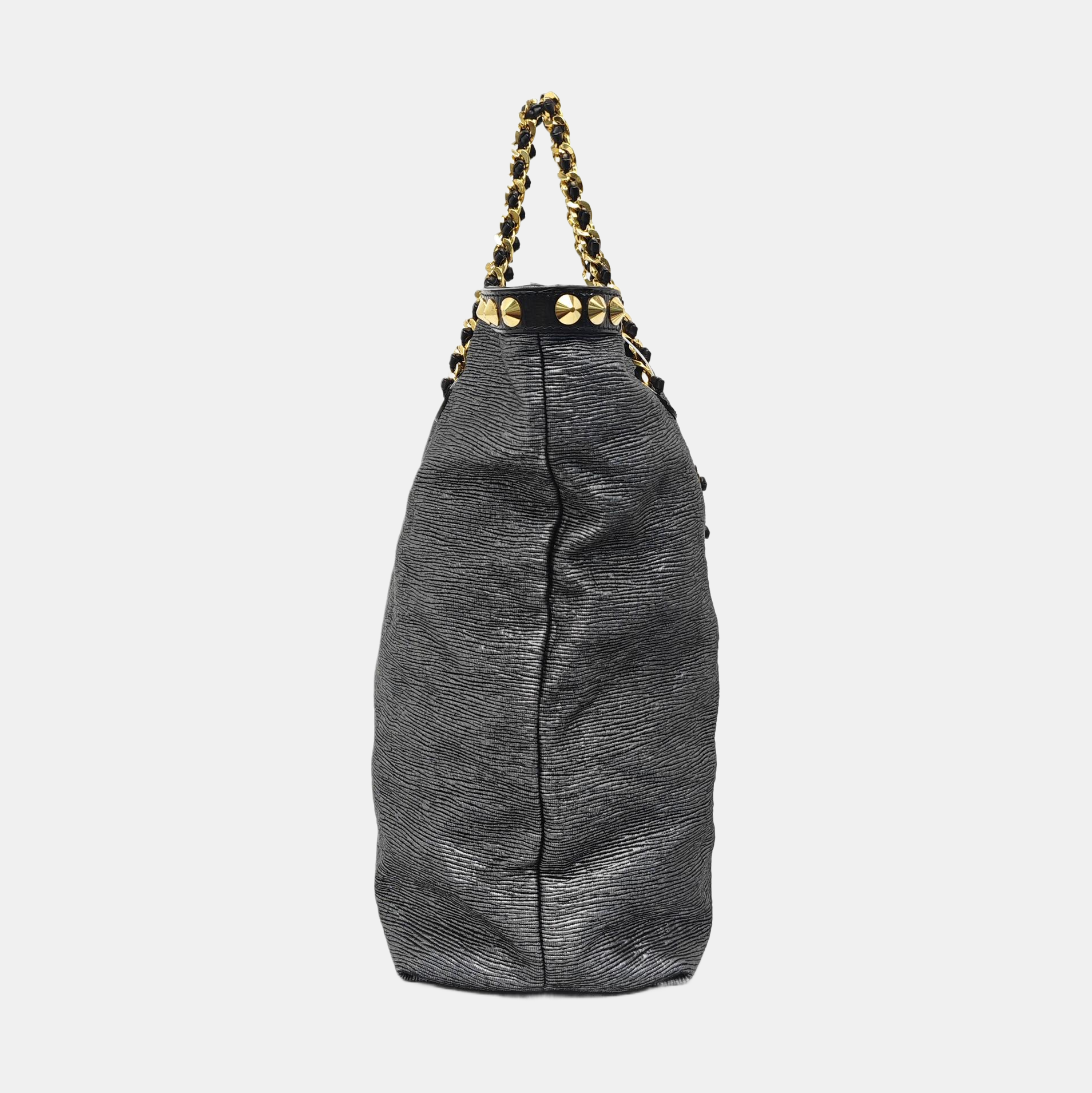 Fabric Tote Bag Silver