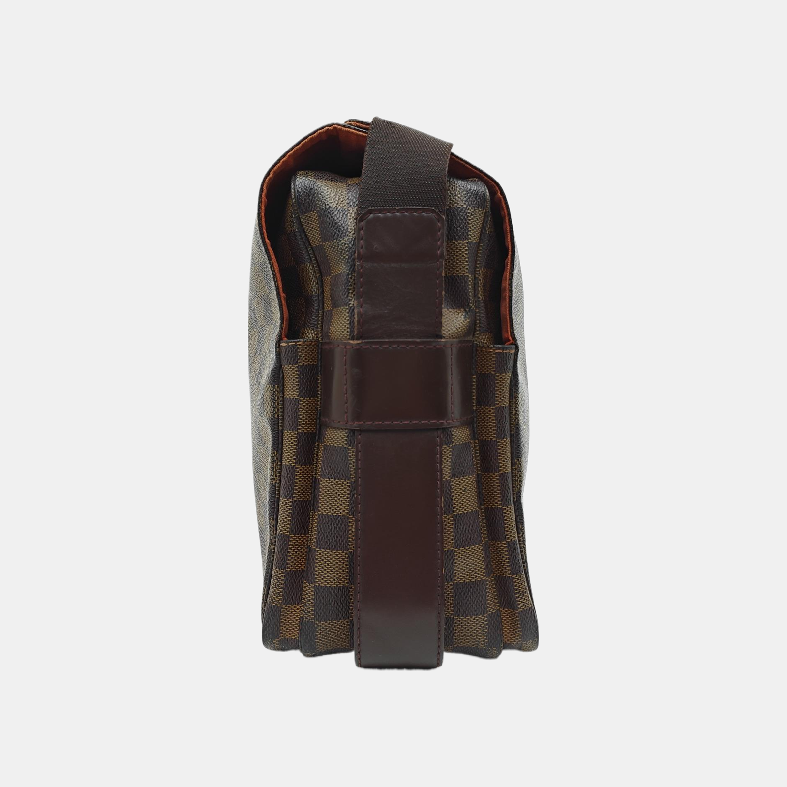 NAVIGLIO Damier Ebene Coated Canvas Brown