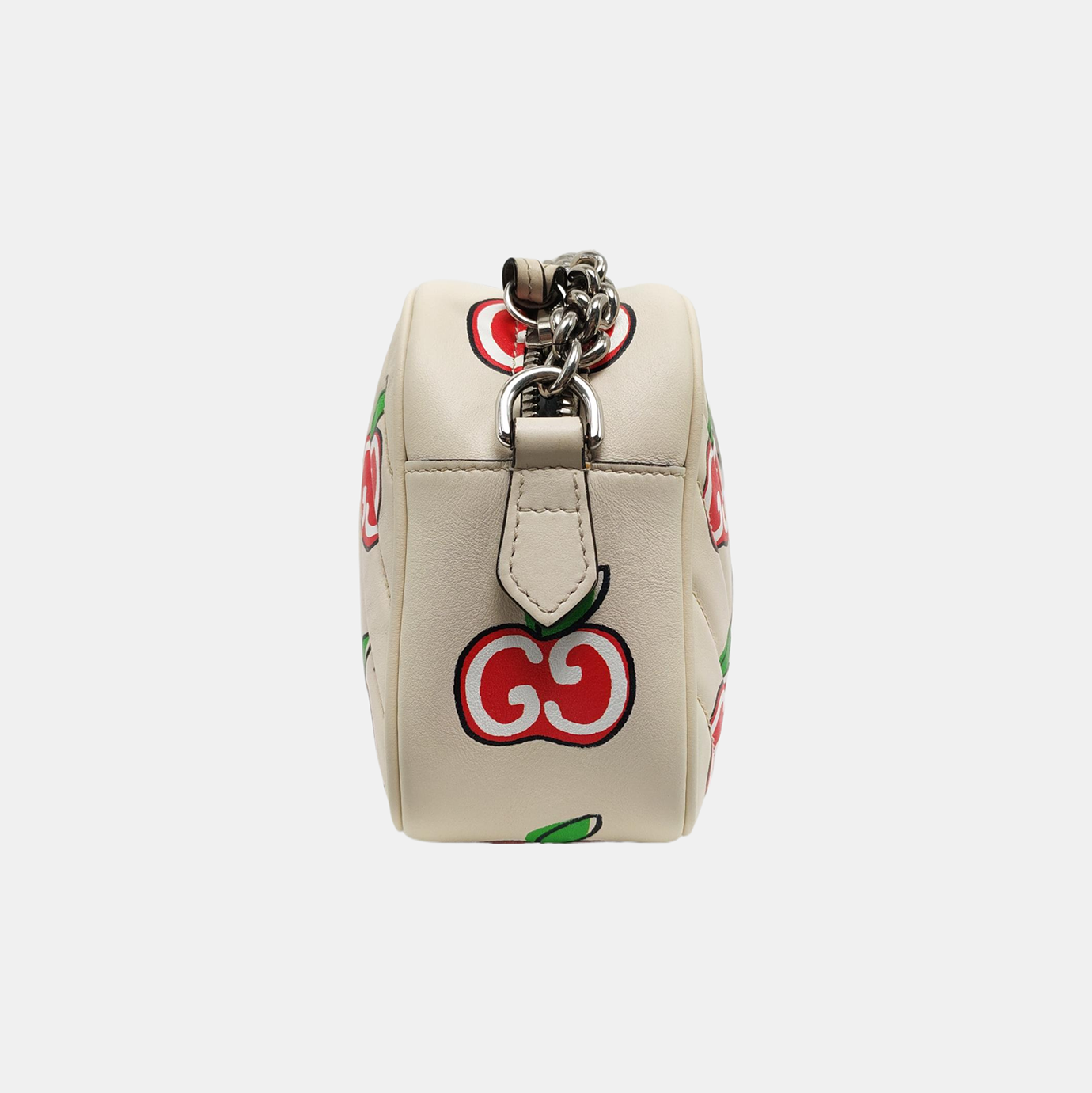 Authenticated pre-owned  GG Marmont Small Quilted Calfskin White - Shoulder Bag at Looply