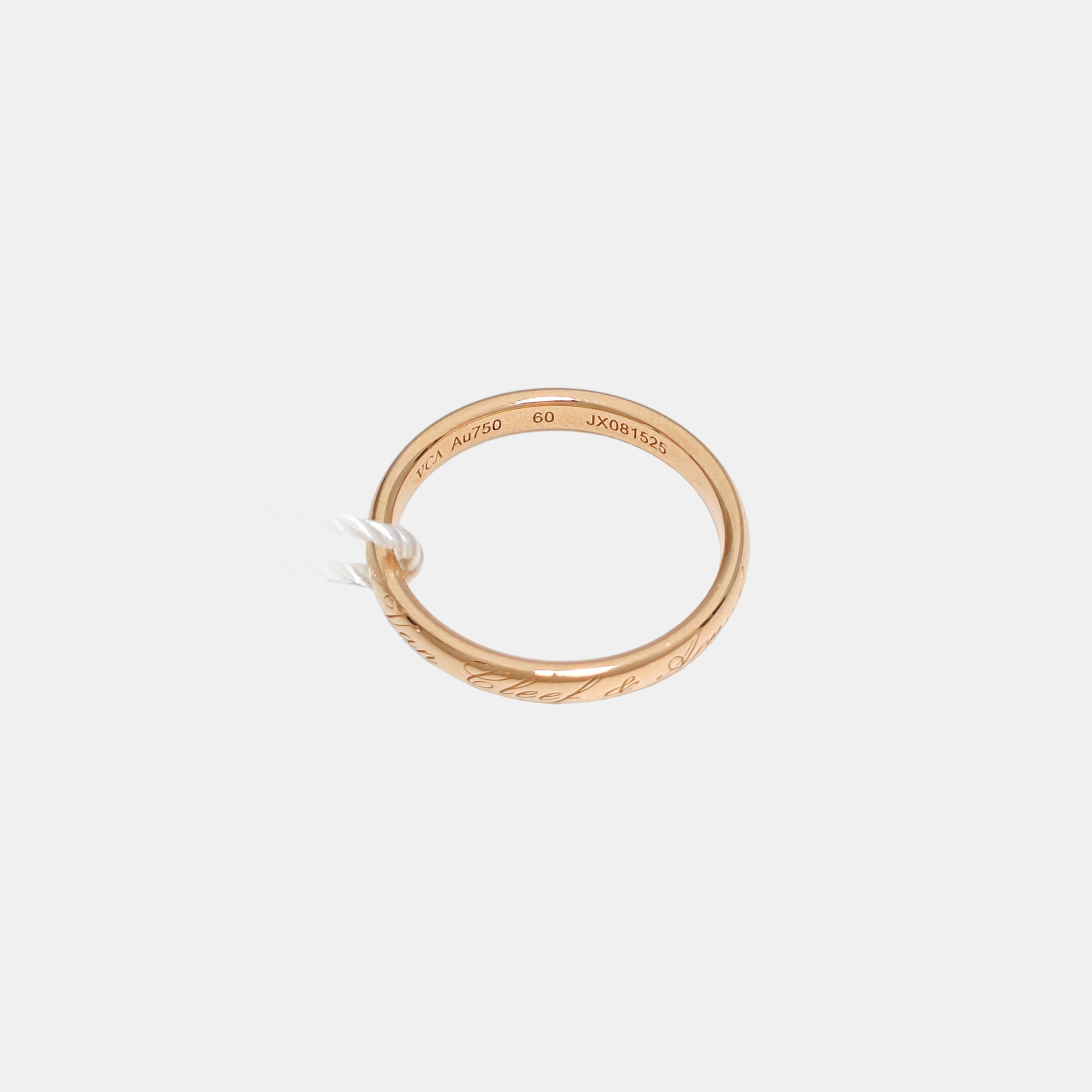 Tendrement Signature 18k Rose Gold Ring EU 60