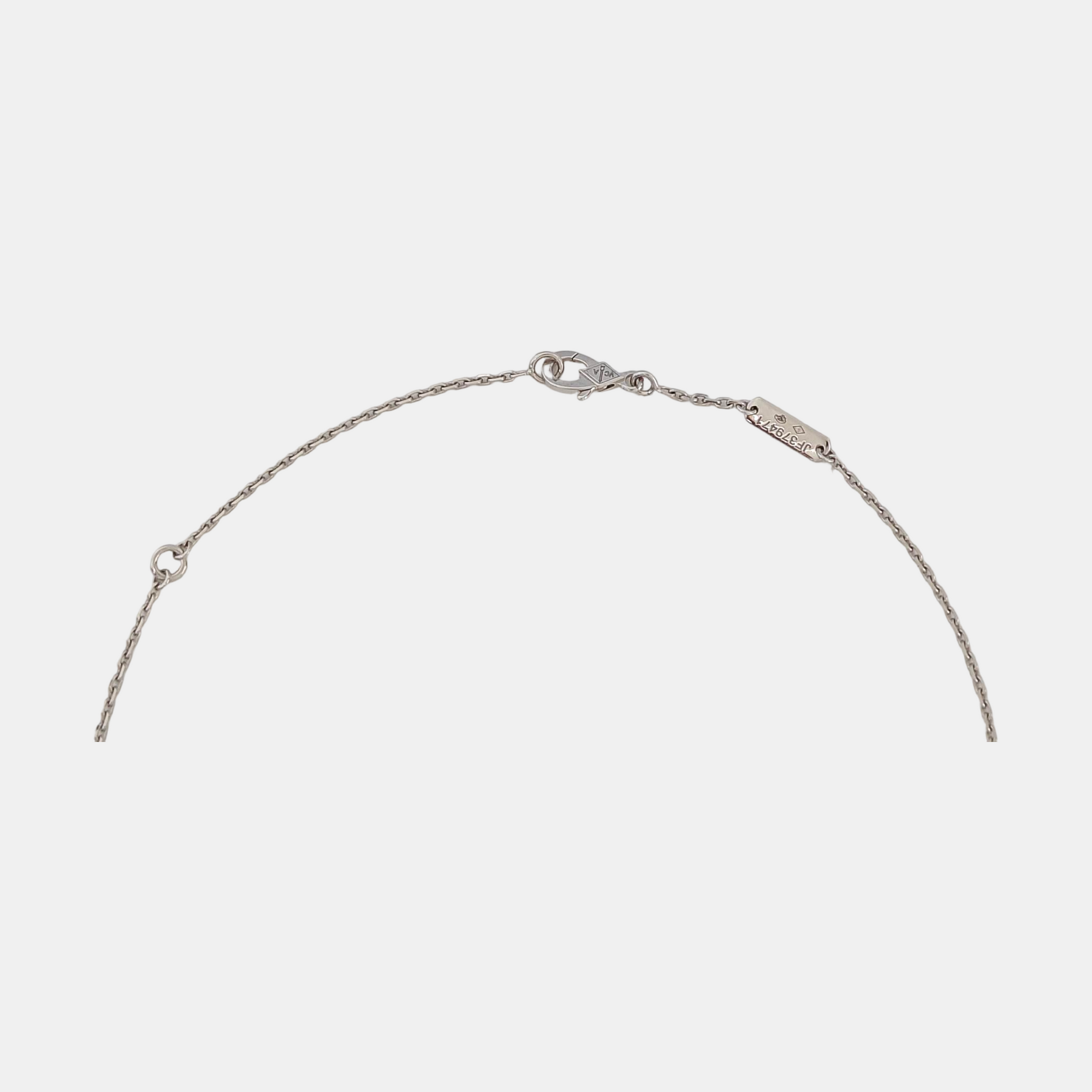 Vintage Alhambra White Gold Silver Necklace