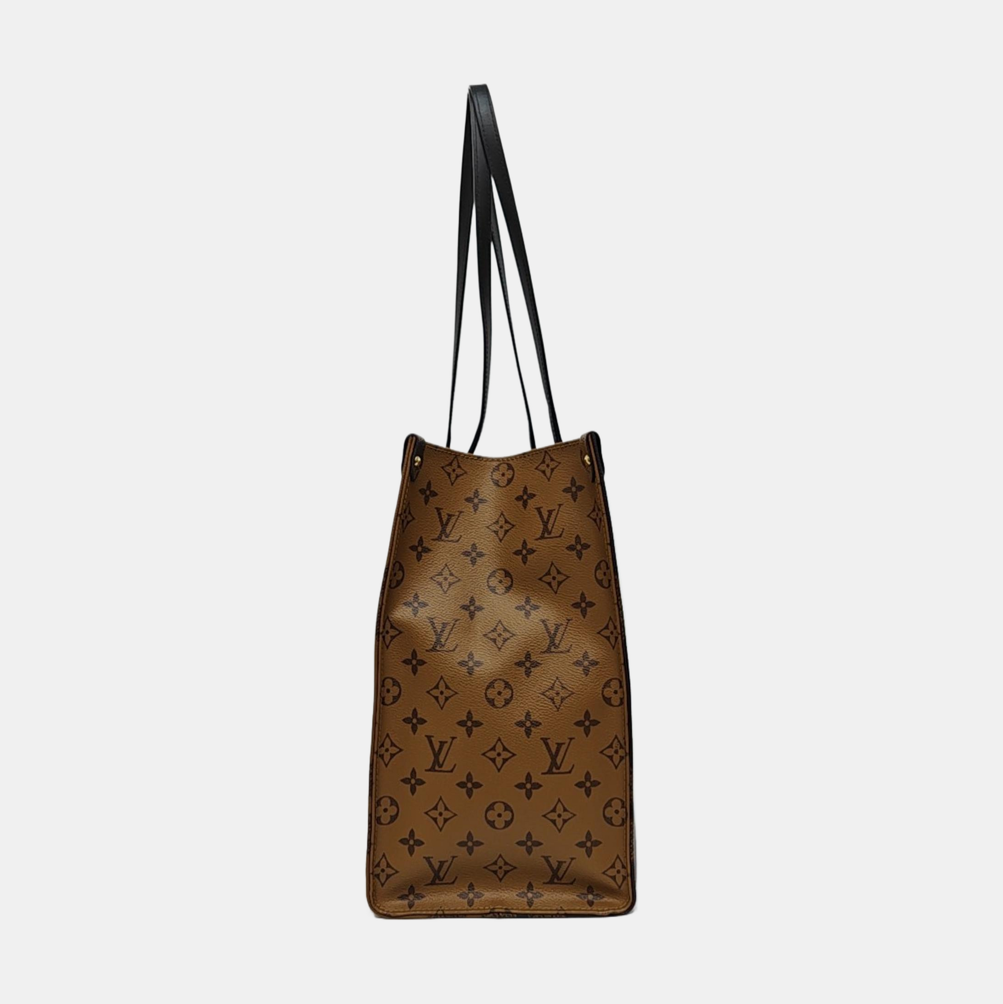 Authenticated pre-owned  ONTHEGO GM Monogram Coated Canvas Brown - Tote Bag at Looply
