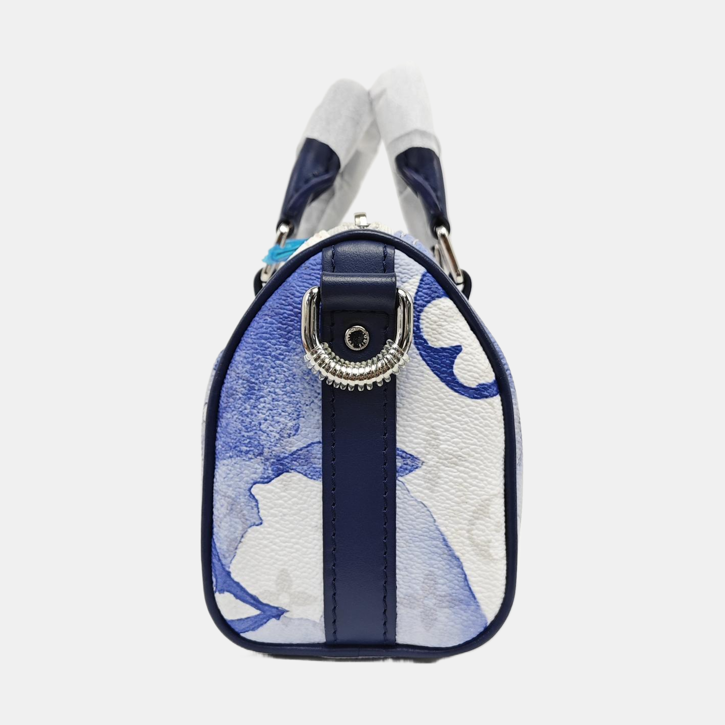 KEEPALL Nano Monogram Coated Canvas Blue