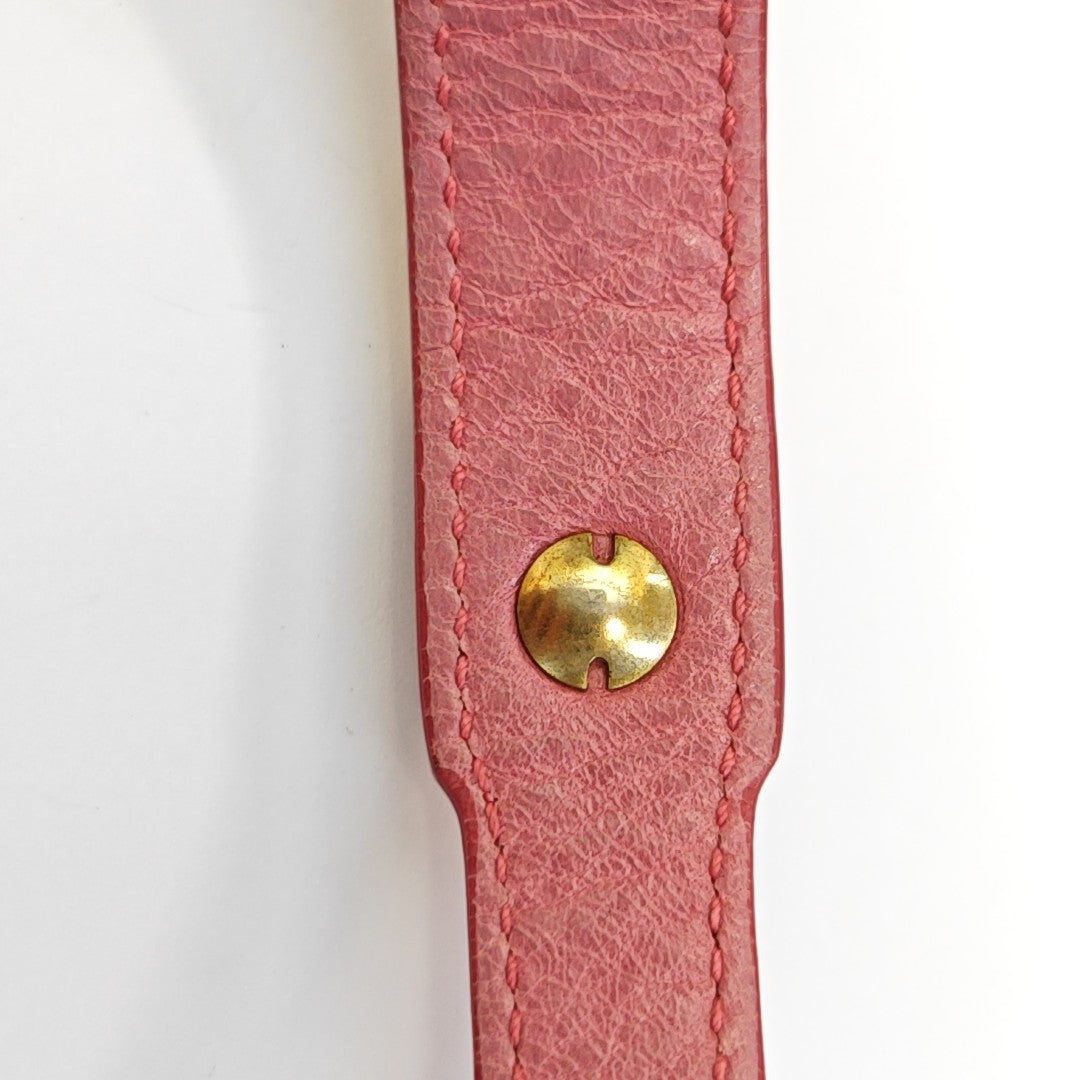 Leather Pink Bracelet