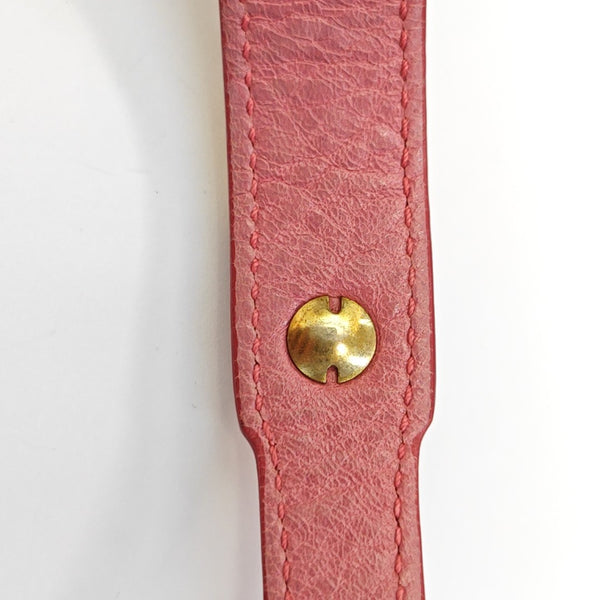 Leather Pink Bracelet
