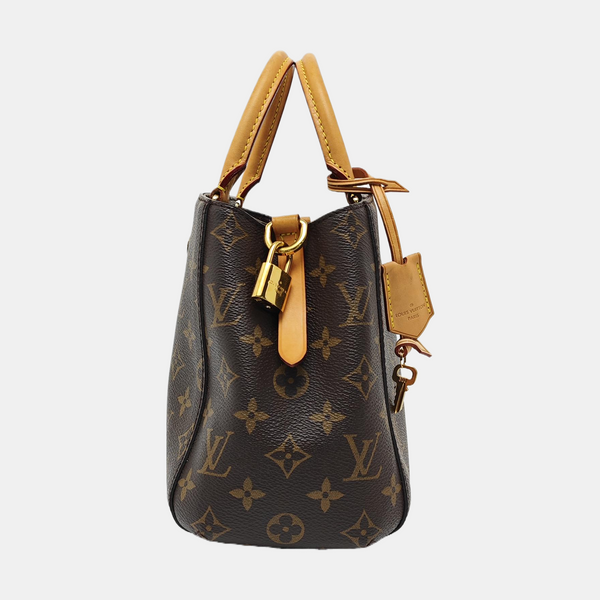 MONTAIGNE BB Monogram Coated Canvas Brown