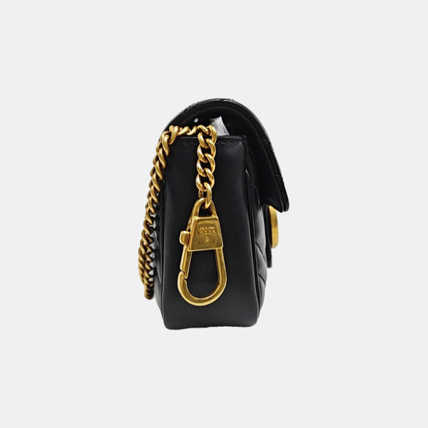 GG Marmont Mini Quilted Calfskin Black