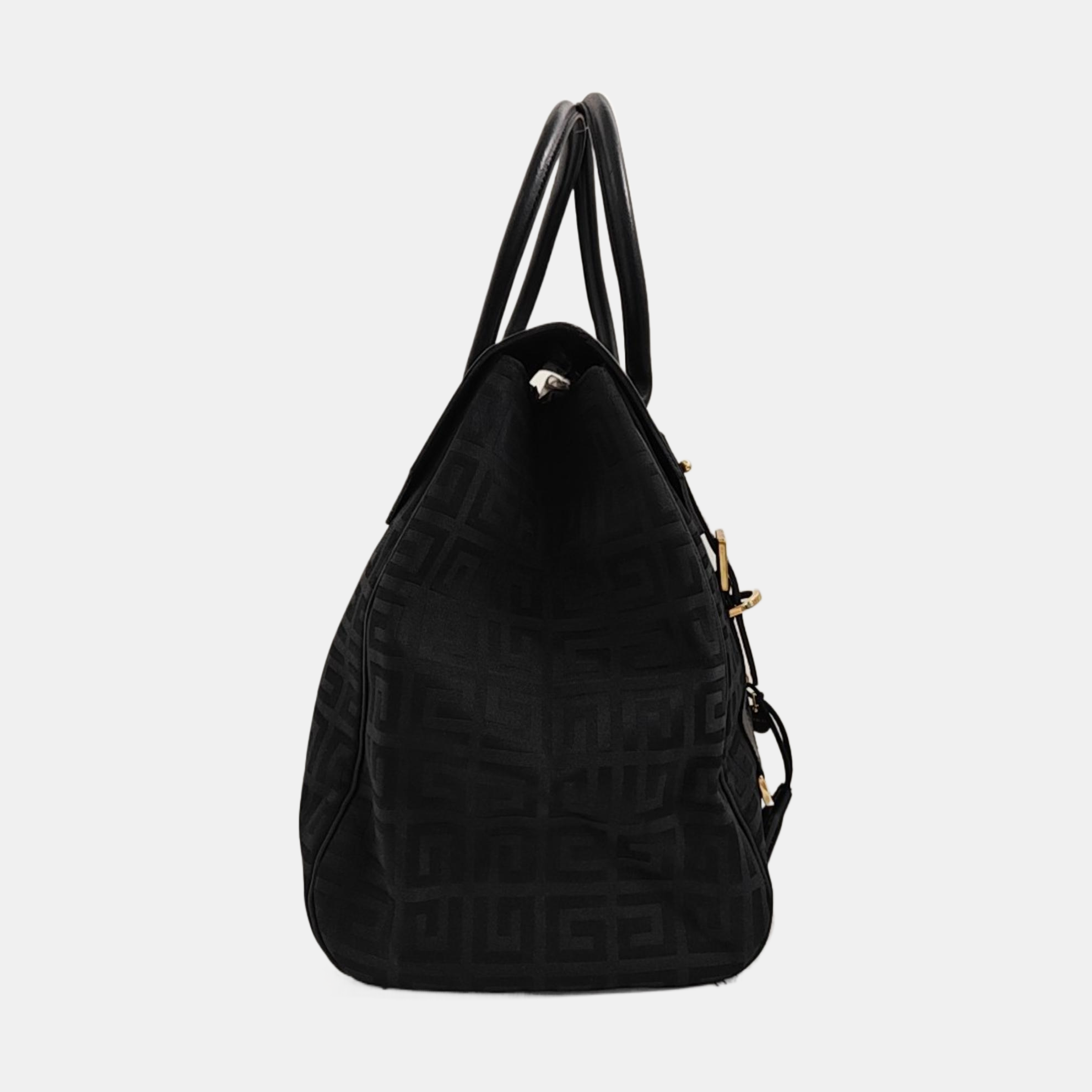 Canvas Top Handle Bag Black