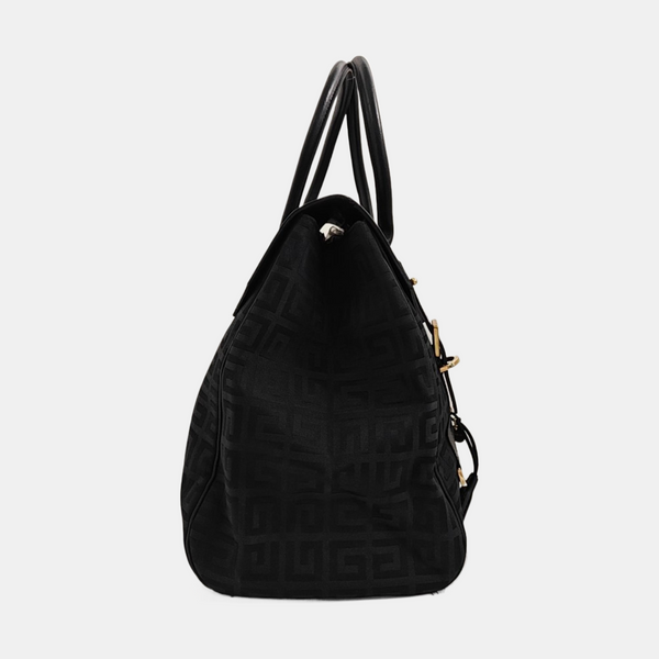 Canvas Top Handle Bag Black