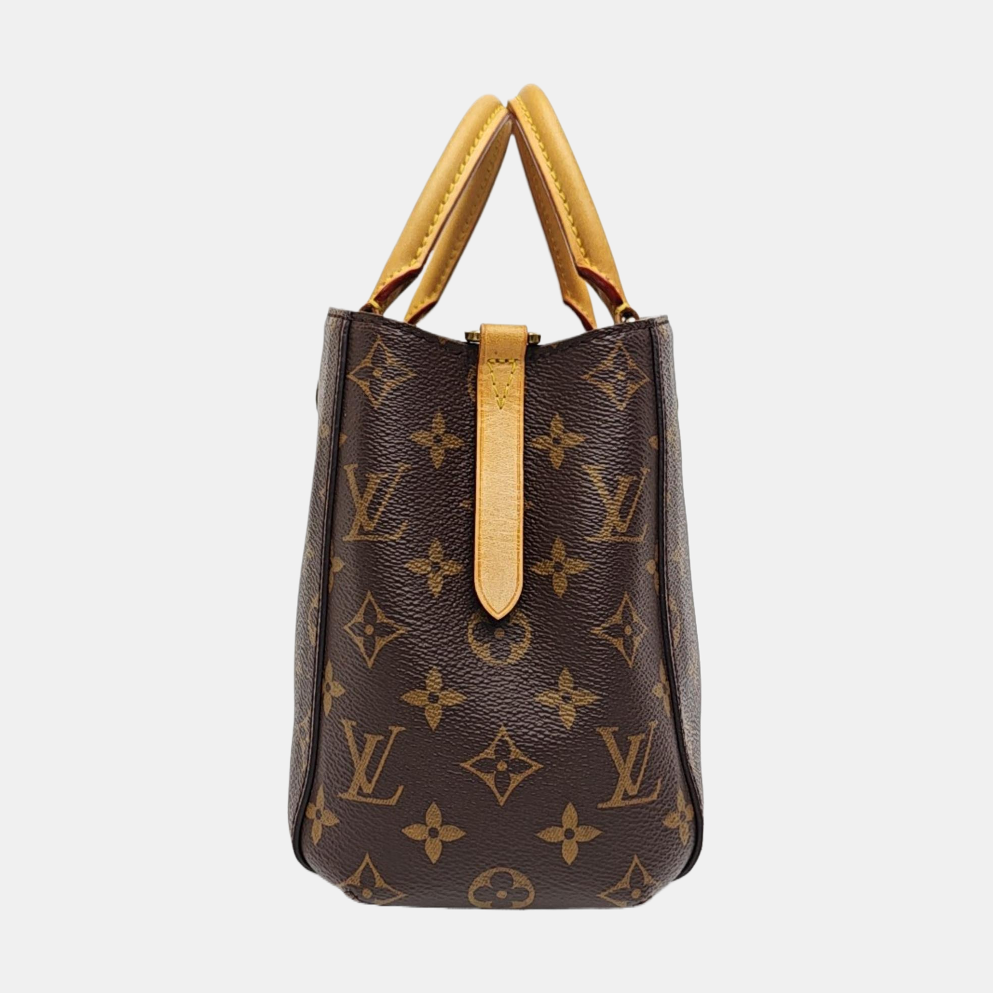 MONTAIGNE BB Monogram Coated Canvas Brown