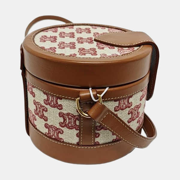 Authenticated pre-owned  TRIOMPHE Small Fabric Brown - Shoulder Bag at Looply