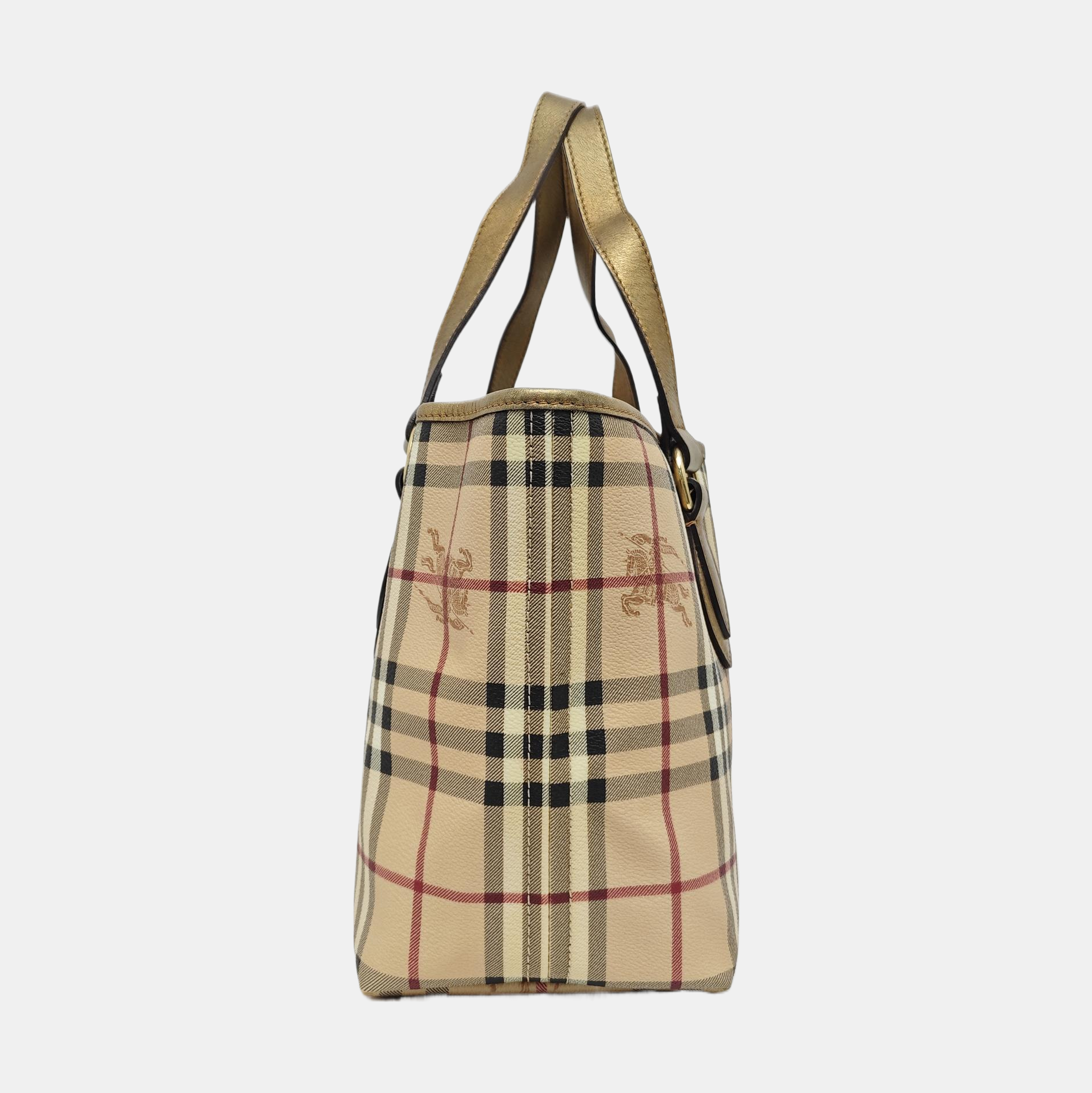 Coated Canvas Tote Bag Beige