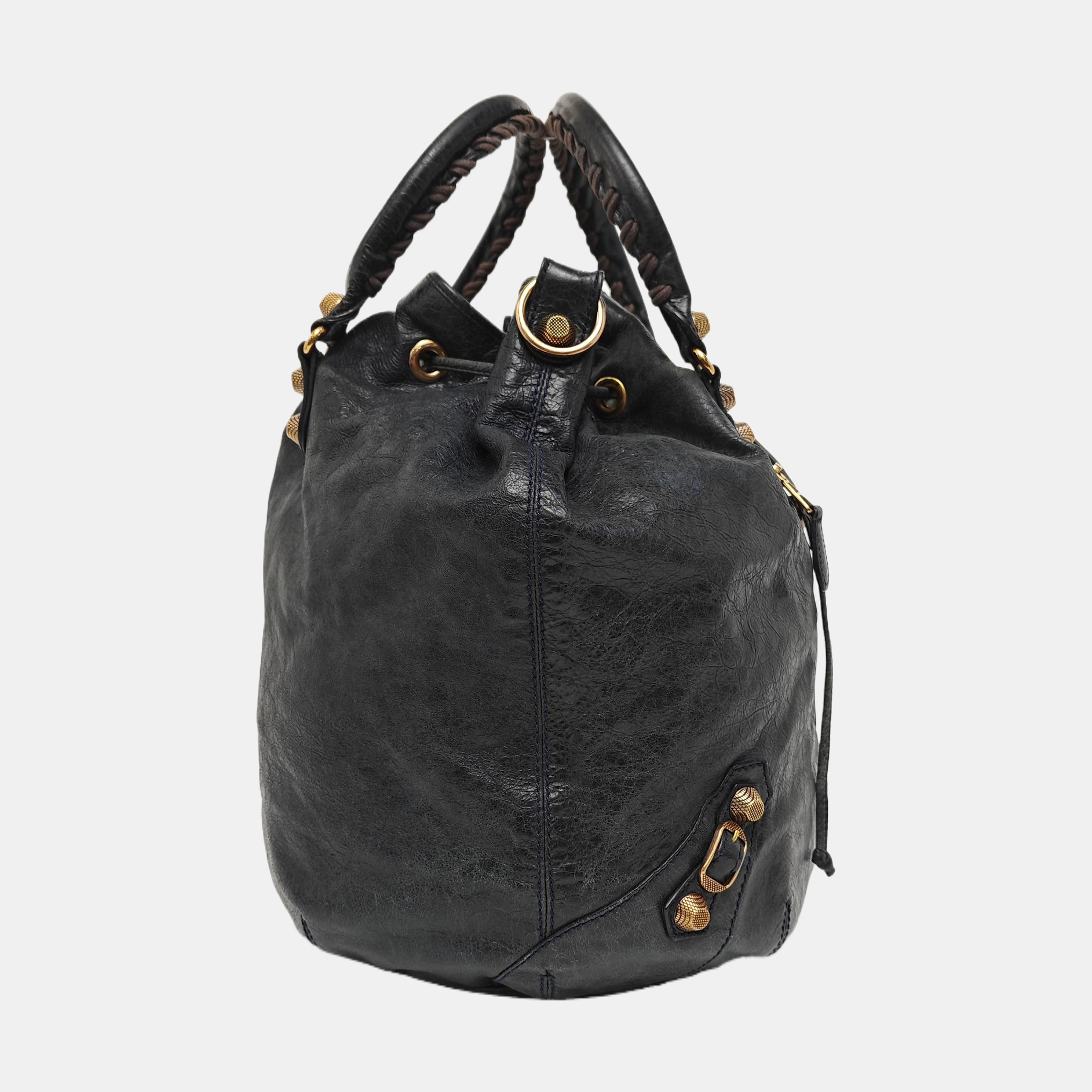 Pompon Bag Calfskin Green