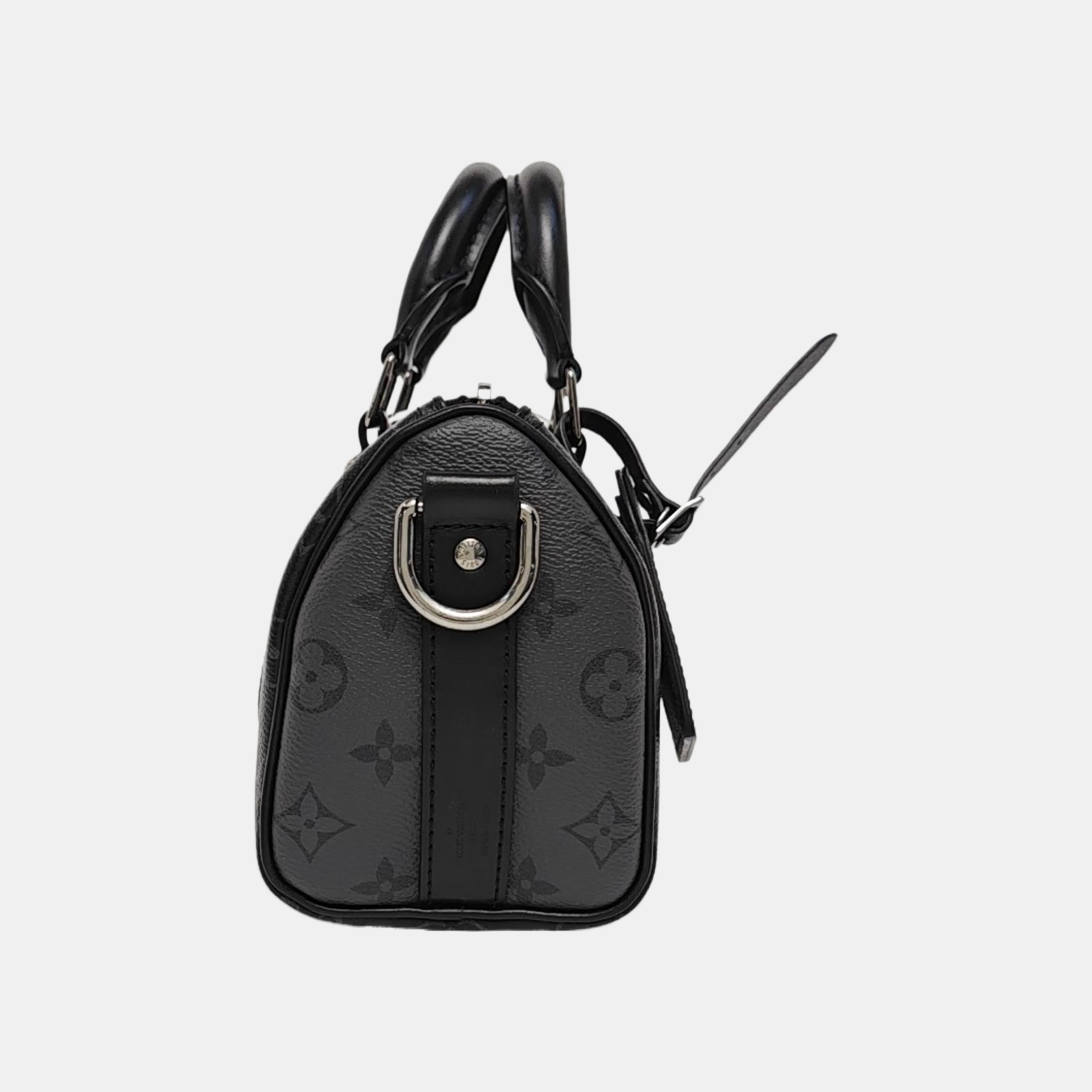 KEEPALL 25 Monogram Coated Canvas Black