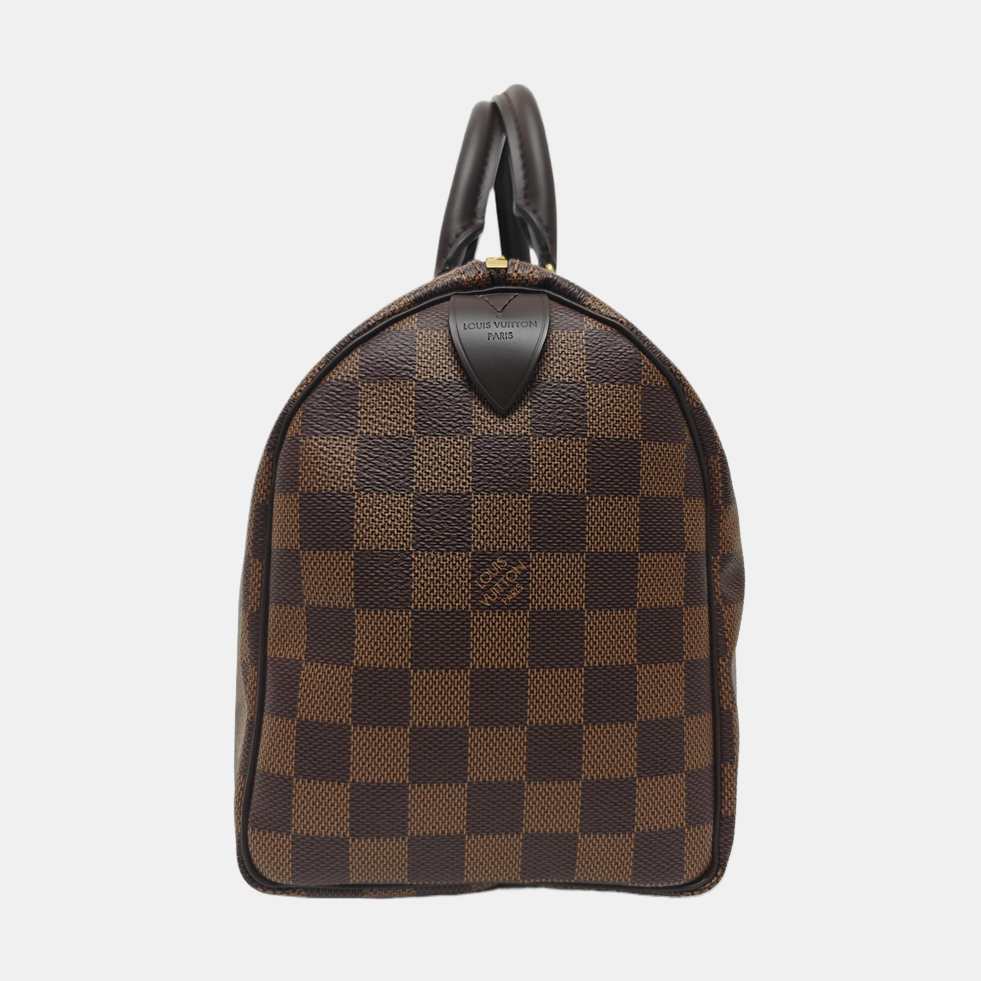 SPEEDY 25 Damier Ebene Coated Canvas Brown