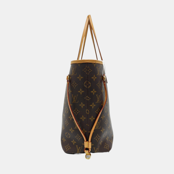 NEVERFULL MM Monogram Coated Canvas Brown