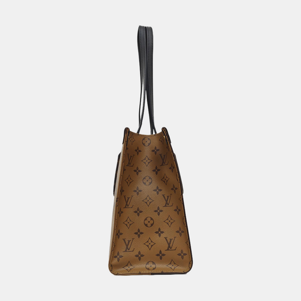 ONTHEGO MM Monogram Coated Canvas Brown